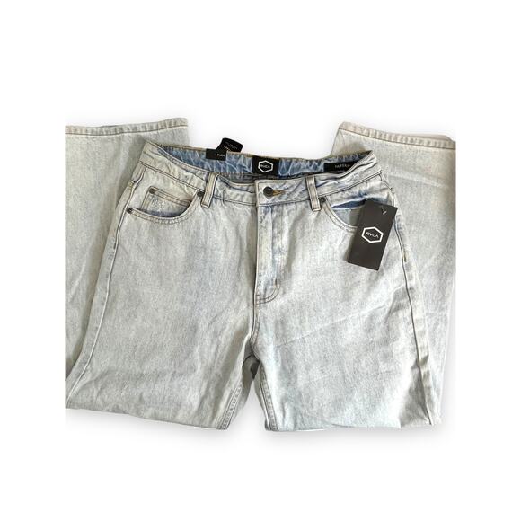 RVCA Filtered Skater Distressed Jean | Bleachout | Womens 28 NWT - Picture 11 of 11